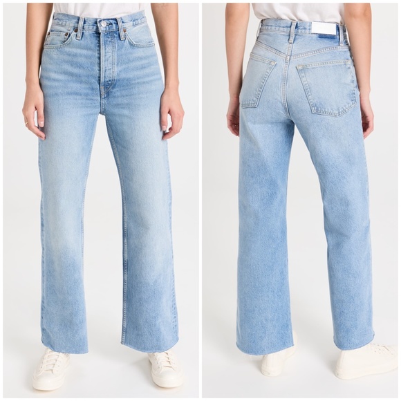 NWT RE/DONE 70s Ultra High Rise Wide Leg Jeans Size 30